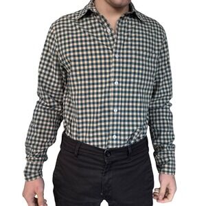 J. Crew Slim Fit Gingham‎ Long Sleeve Button Up Shirt Men's Size S